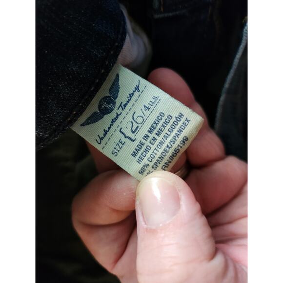 NEW Uncharted Territory Jeans Sz 4 Straight Dark Blue Flare Pants - Picture 6 of 6